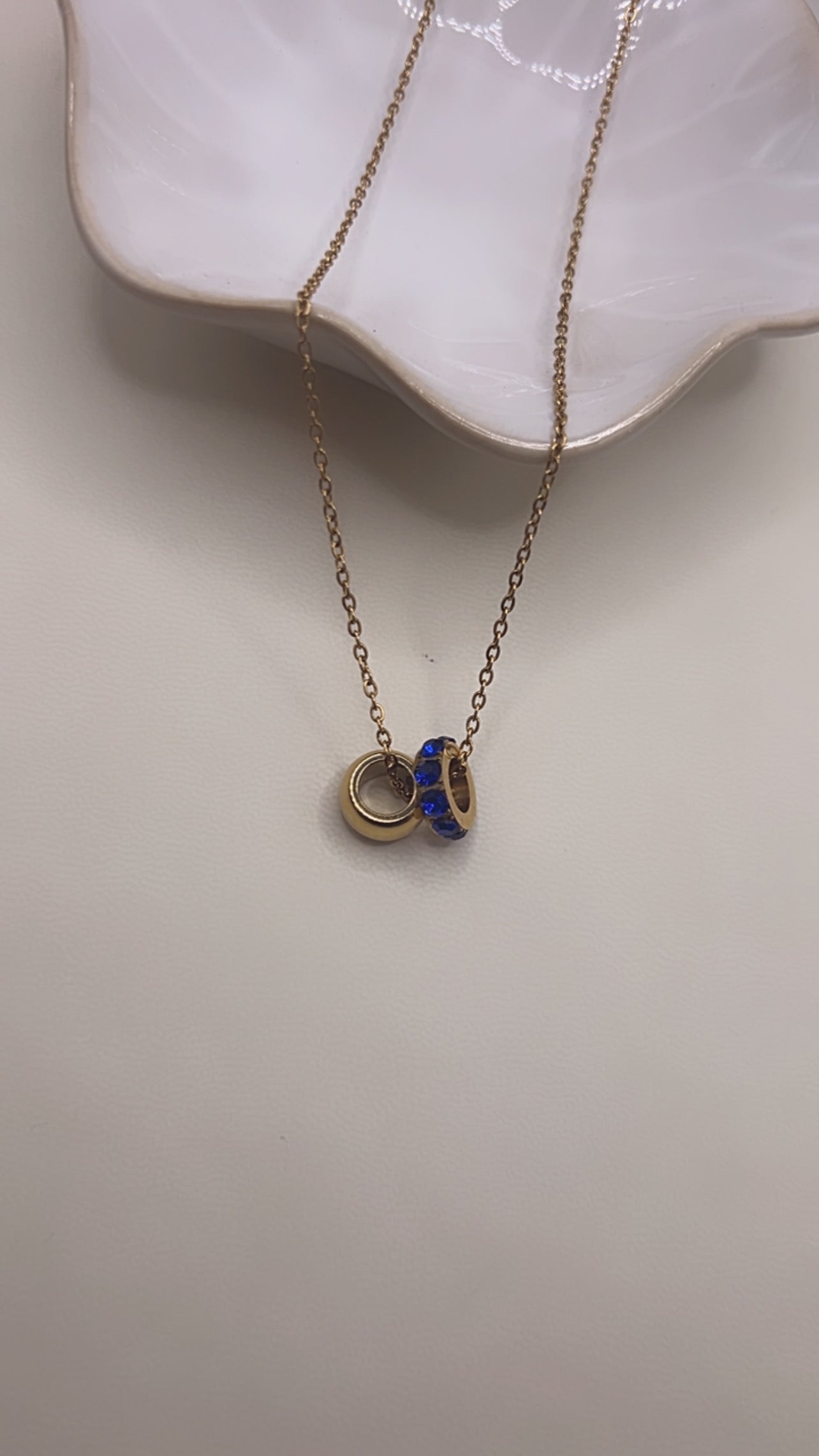 Dodger blue layering necklace