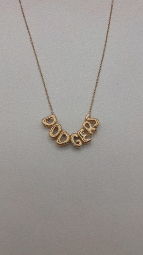 Bubble DODGERS necklace