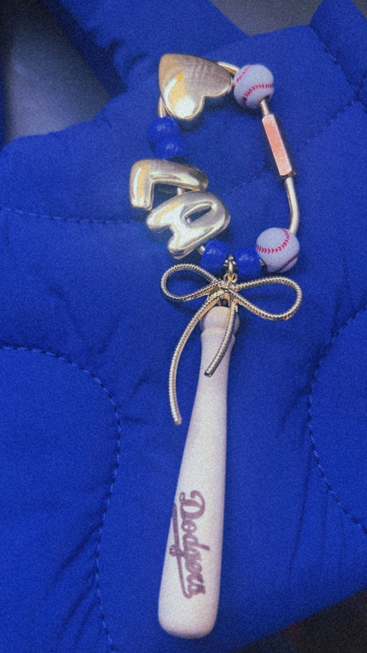 Dodgers bag charm